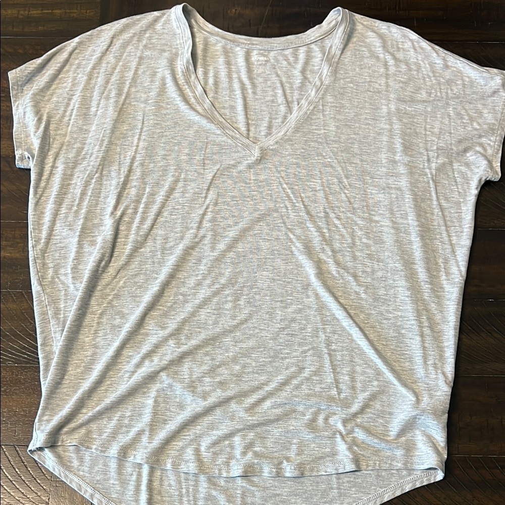 Express Gray Dolman Sleeve Relaxed Tee